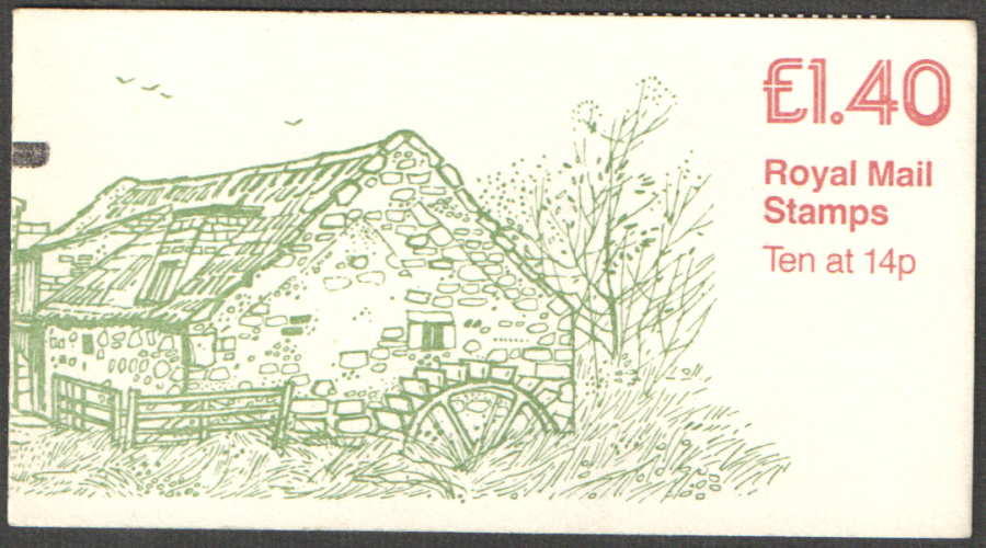 (image for) FM1A / DB8(14) + BMB Cyl B3 £1.40 Preston Mill Left Margin Folded Booklet. Trimmed at bottom.